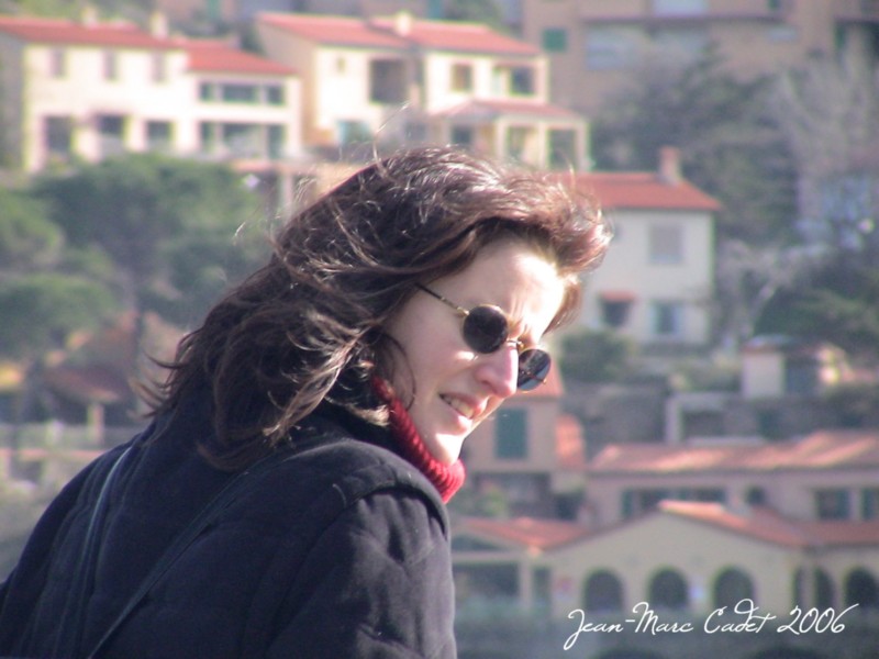 Hélène face à Collioure (Pyrénées Orientales)