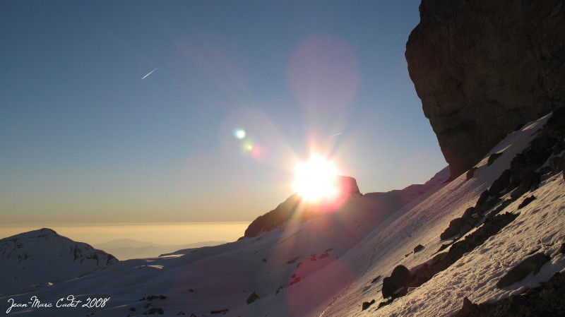 Coucher de Soleil vers le Gabiétou (Aragon)