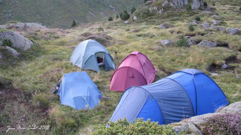 Bivouac au dessus de la Cabane du Rieutort (Ariège)